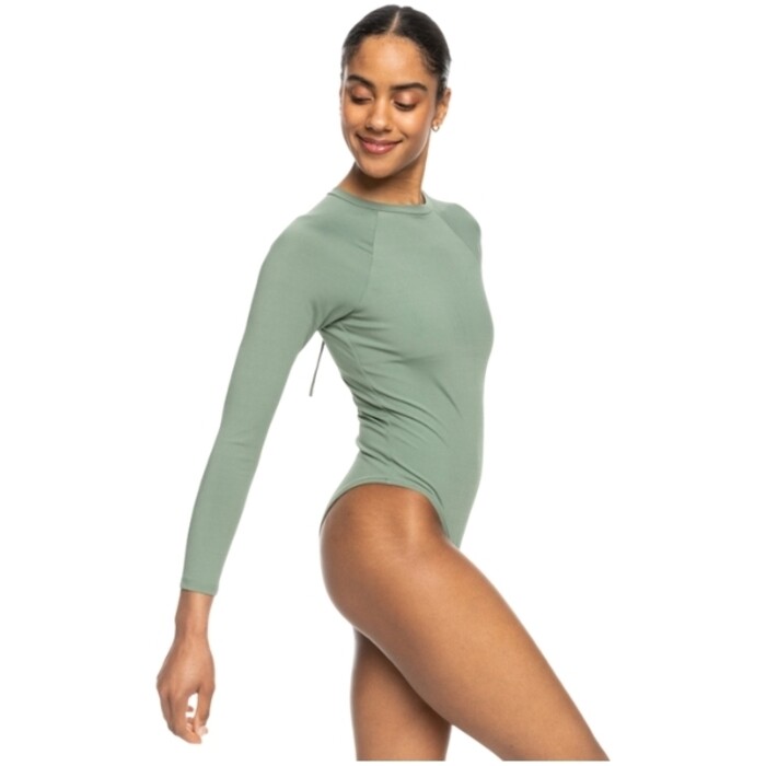 2024 Roxy Womens Pro The Overhead Long Sleeve One Piece Swimsuit ERJWR03752 - Agave Green